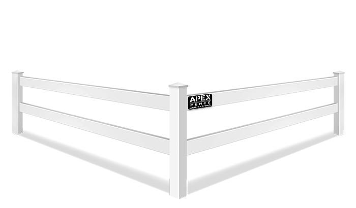 Vinyl 2 Rail Fence  Oklahoma City