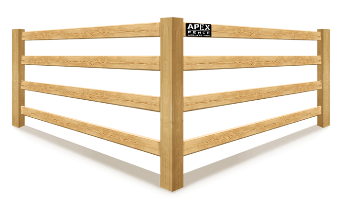 Wood 4 Rail Fence  Oklahoma City