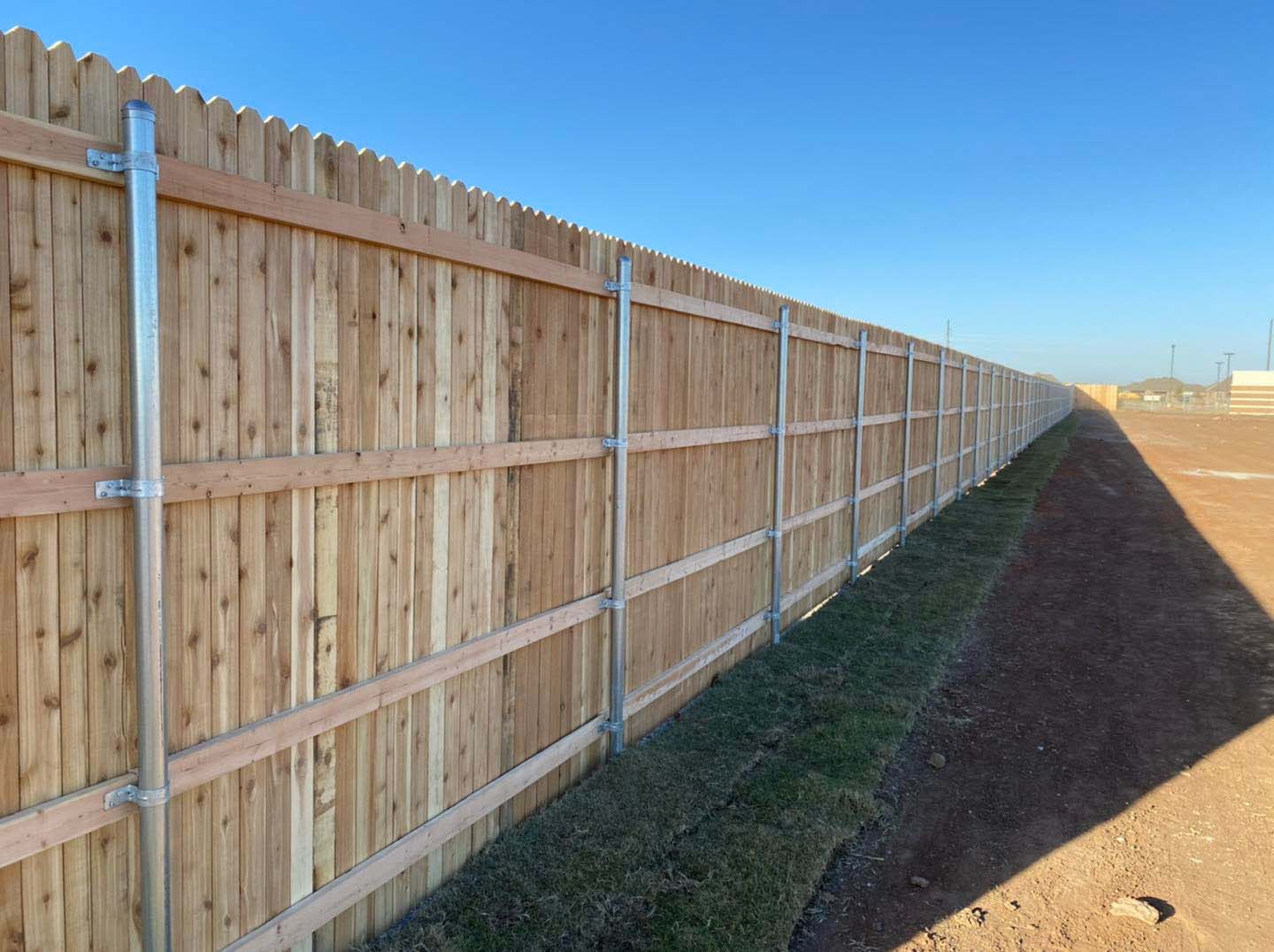 Mustang Oklahoma wood privacy fencing