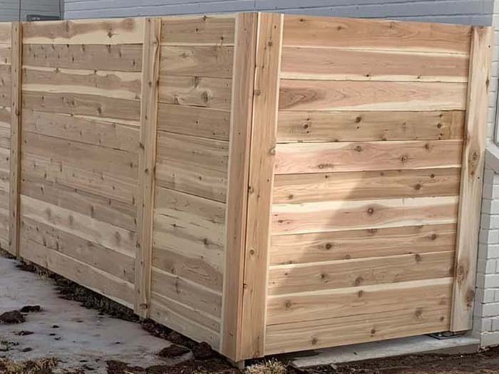 This Town OK horizontal style wood fence