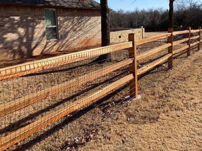 This Town OK Split Rail style wood fence
